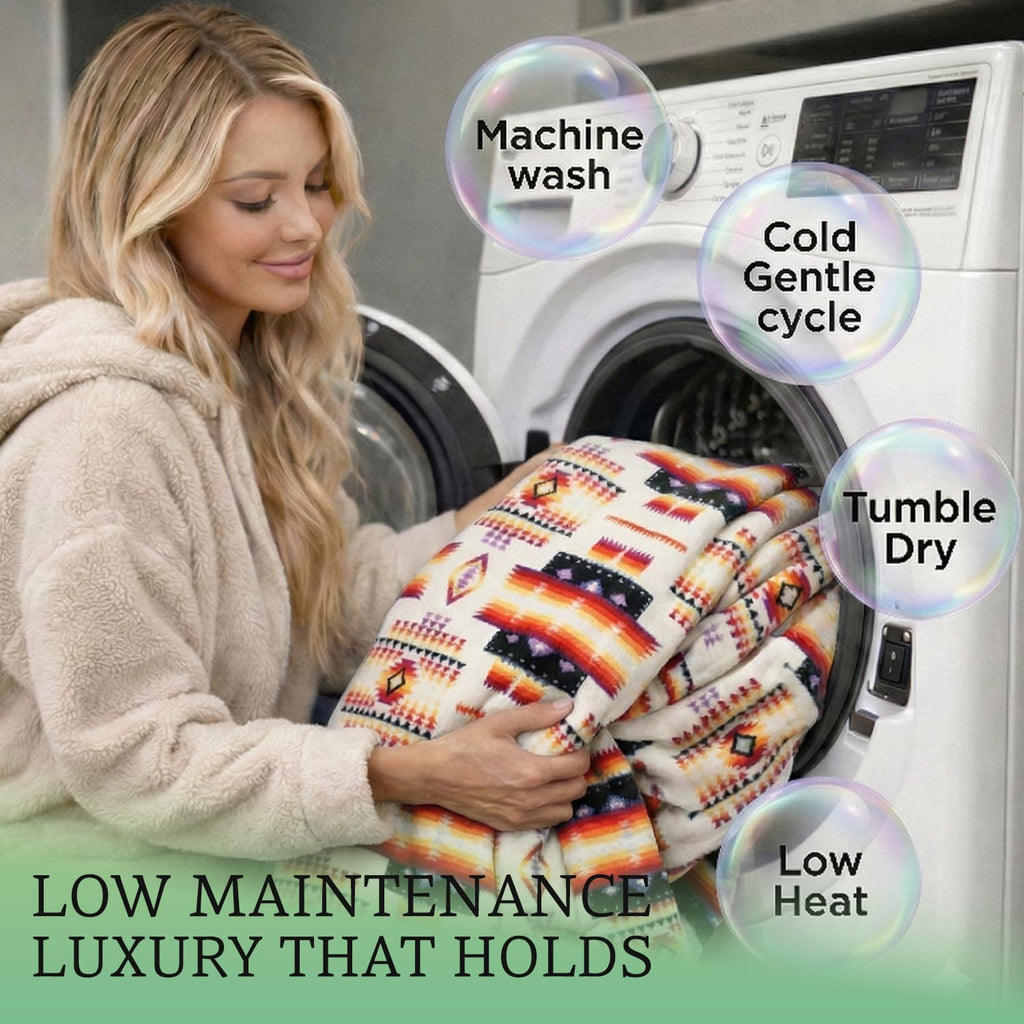 Sacred Thread Aztec Blanket Fleece, Western Blanket (Coffee Flannel) (King)