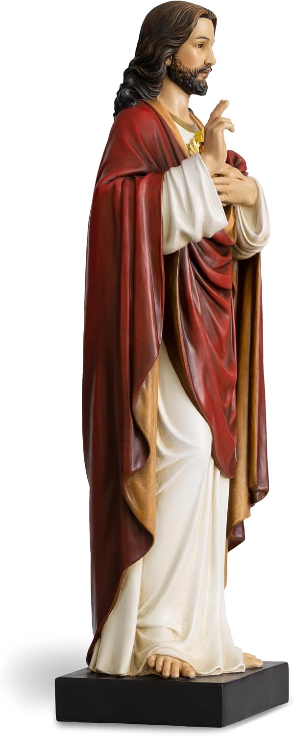 DevotedWalls 24.75-inch Large Sacred Heart of Jesus Statue