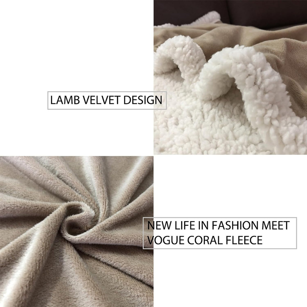 Brown & Gold Marble Sherpa Fleece Throw Blanket
