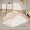 Wavy Striped Irregular Area Rug