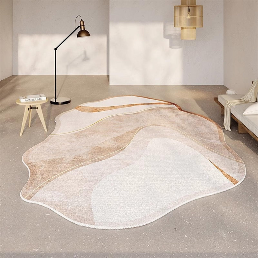 Wavy Striped Irregular Area Rug