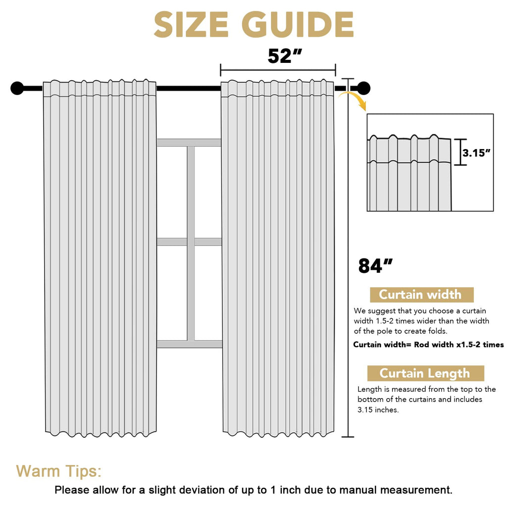 Velvet Color-Block Curtain Set