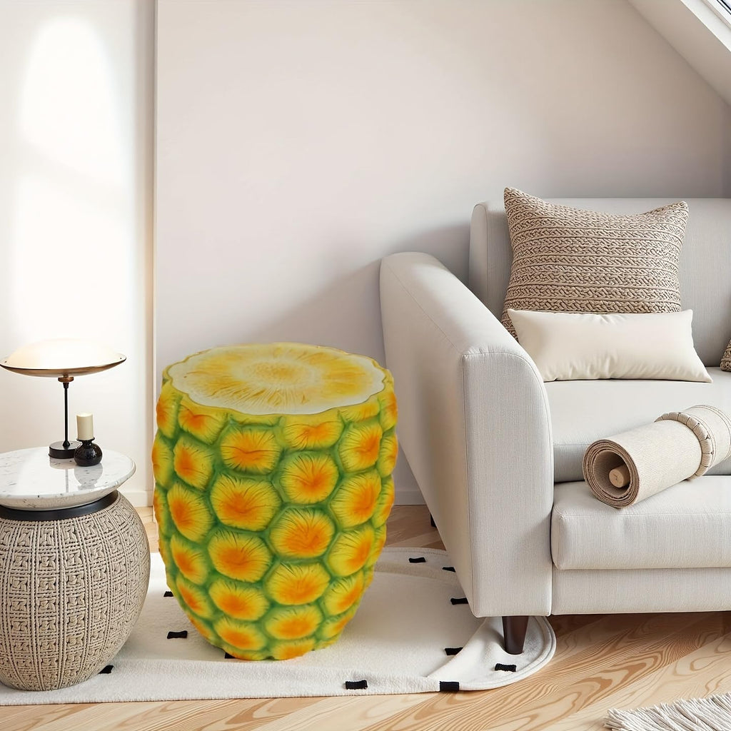 Fruit-Inspired Stool,End Table:Multi-Functional Furniture–as Seating,Stylish Side Table,Home Decor Plant Stand (Yellow Lemon, Inches, 14.17, Inches, 12.60, Inches, 12.60)