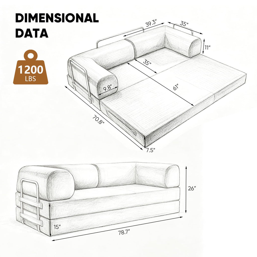 Modular L-Shaped Memory Foam Sectional Sofa