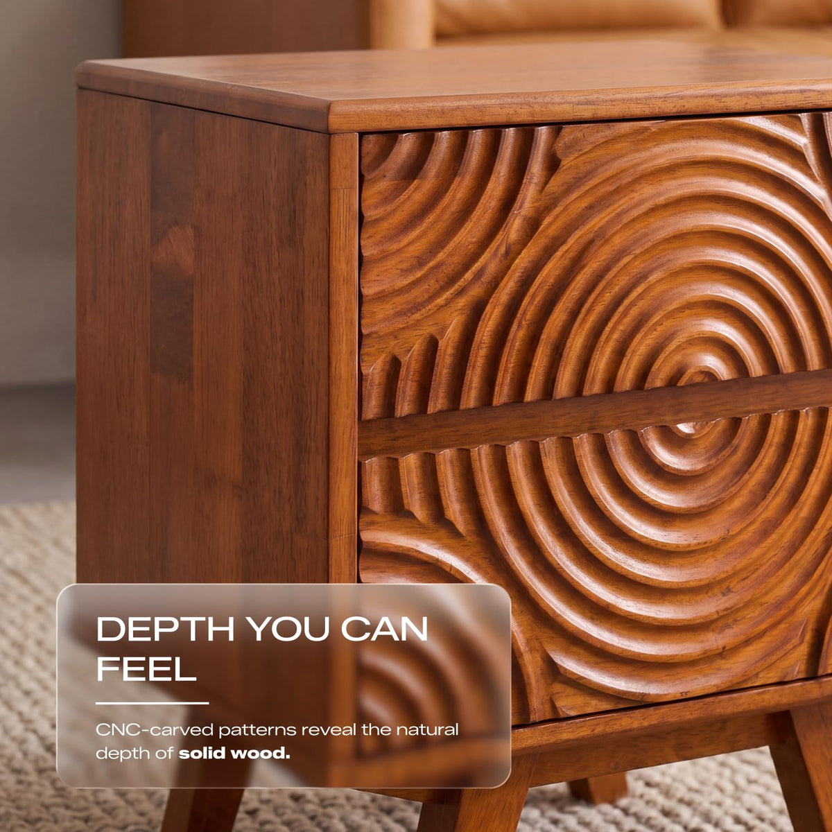 Acacia Harmony Two-Drawer Nightstand