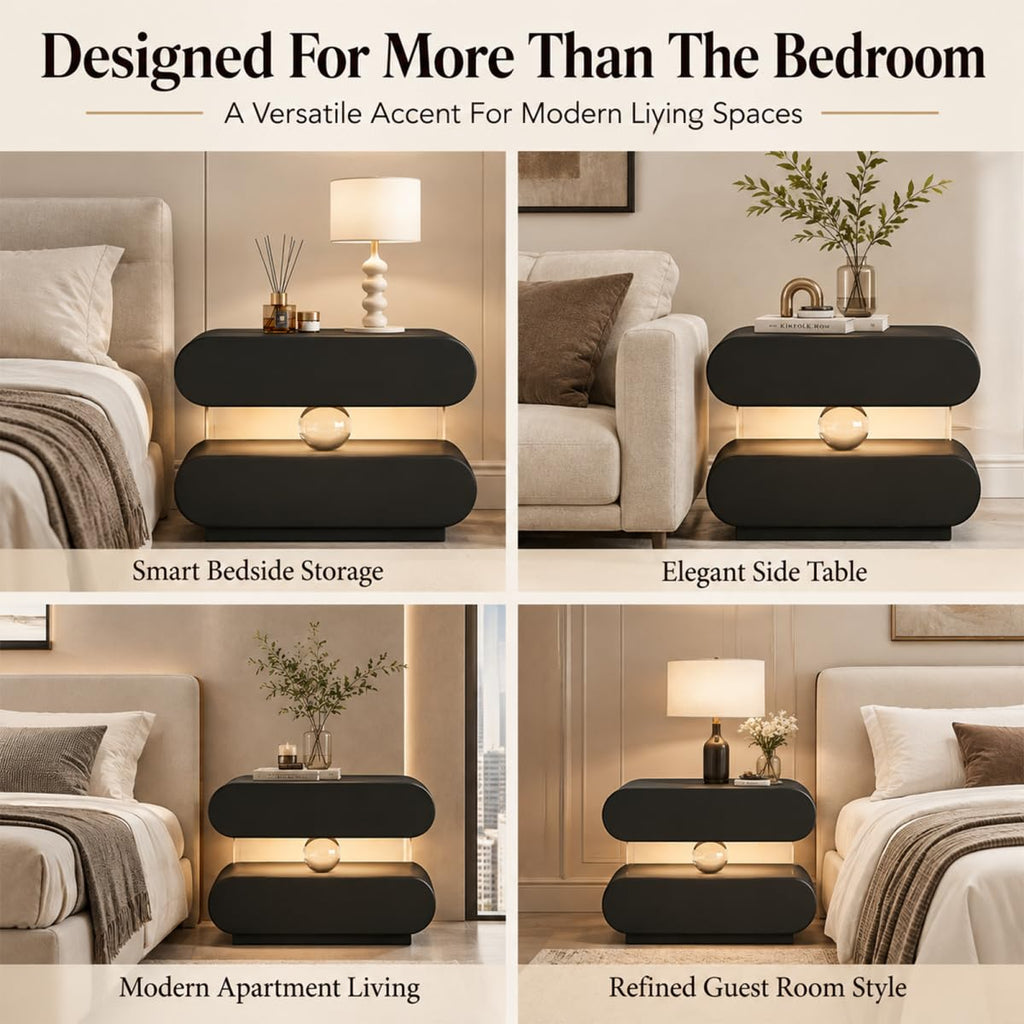Floating Crystal End Table Auto Sensor Light