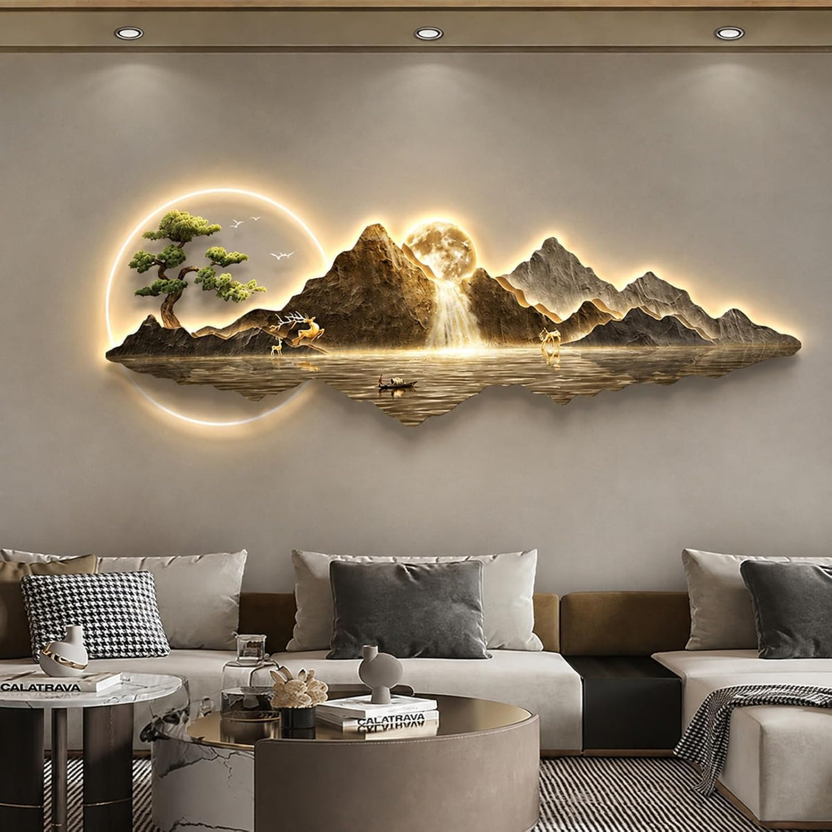 Large Plug-In LED Wall Art with Remote