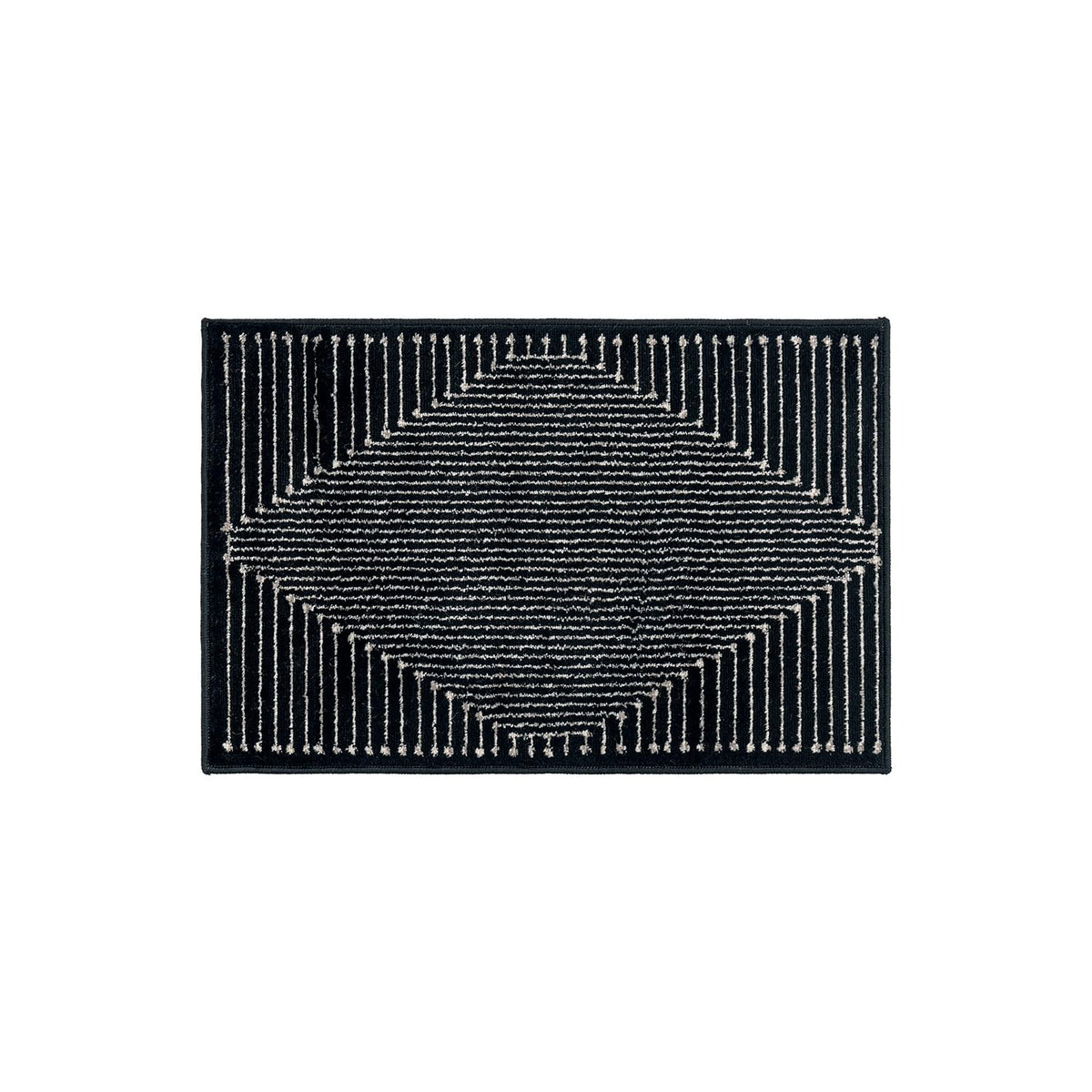 Rugshop Contemporary Bohemian Stripe Area Rug 7'10" x 10' Black