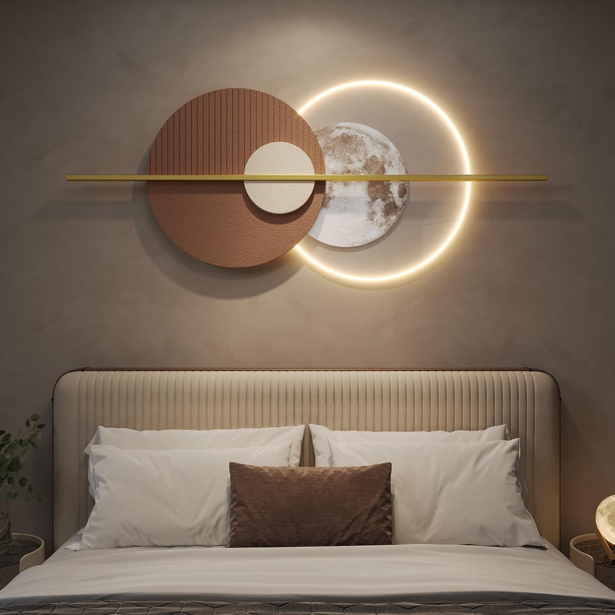 Large 3D Geometric LED Wall Art