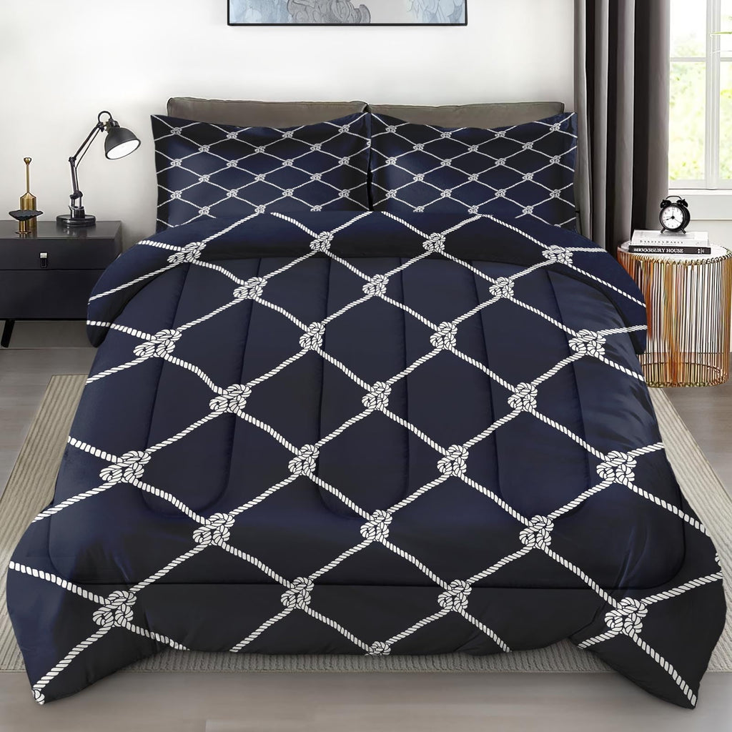 Pamnest Queen Comforter Set, 3 Pieces African Floral Bedding, All Season