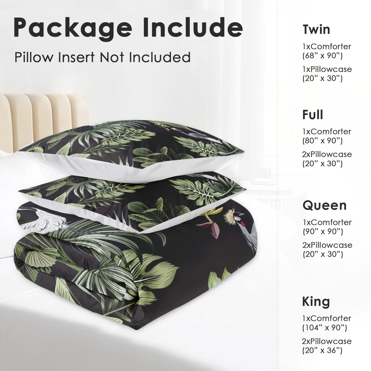 Pamnest Queen Comforter Set, 3 Pieces African Floral Bedding, All Season