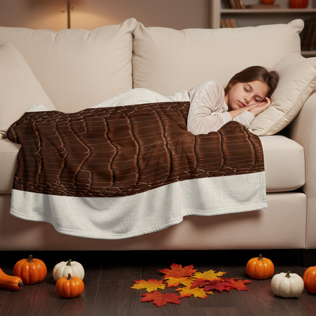 Western Cow-Print Flannel Throw Blanket