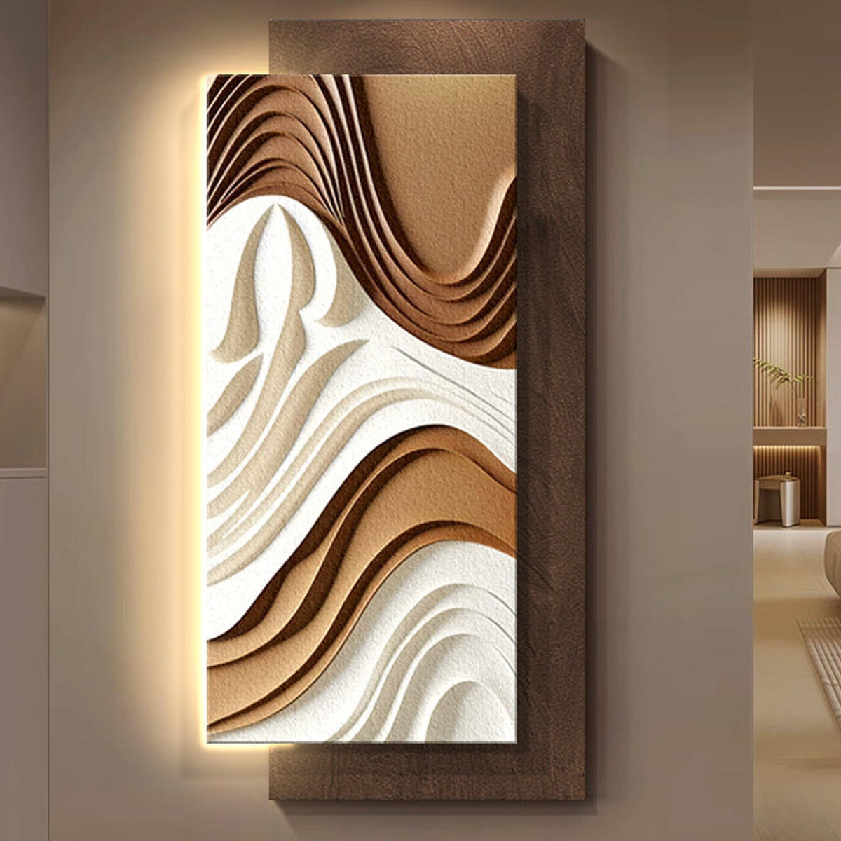 3D Textured Sandstone LED Wall Art