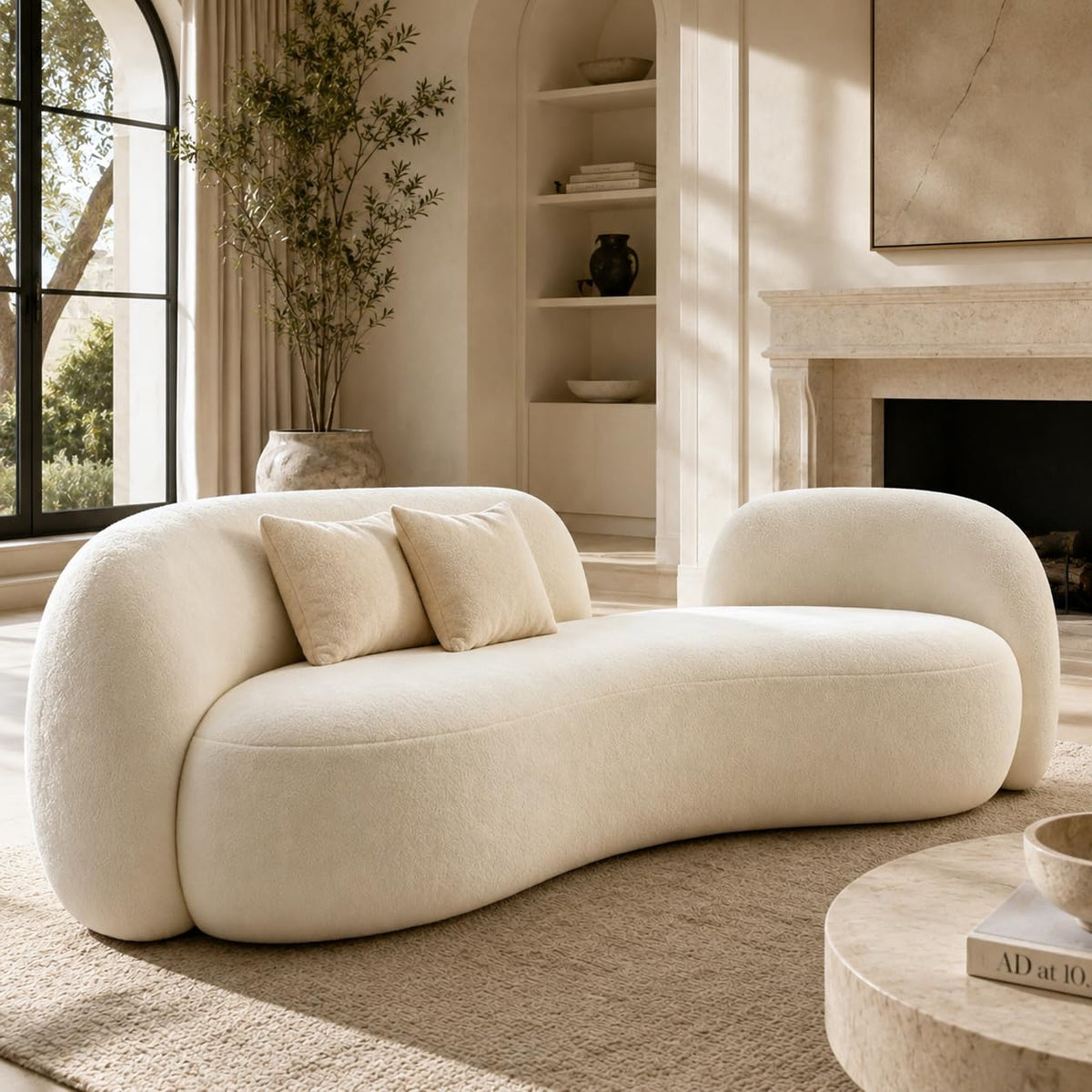 Cloud-Soft Teddy Chenille Lounge Sofa