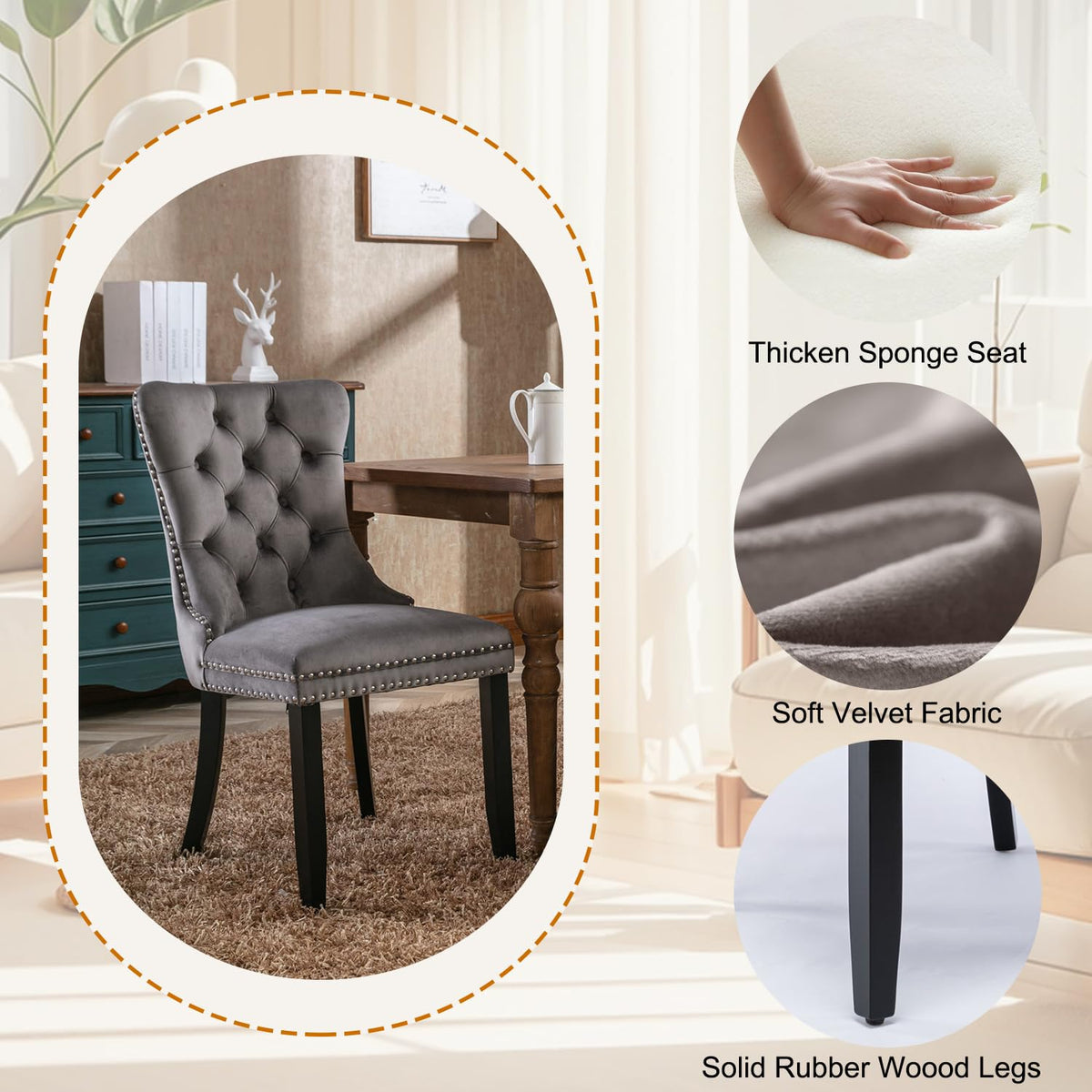 Extendable Oval Dining Table Set