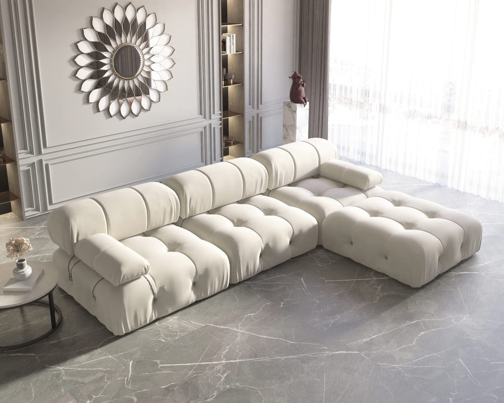JACH Black Modular Sectional Sofa
