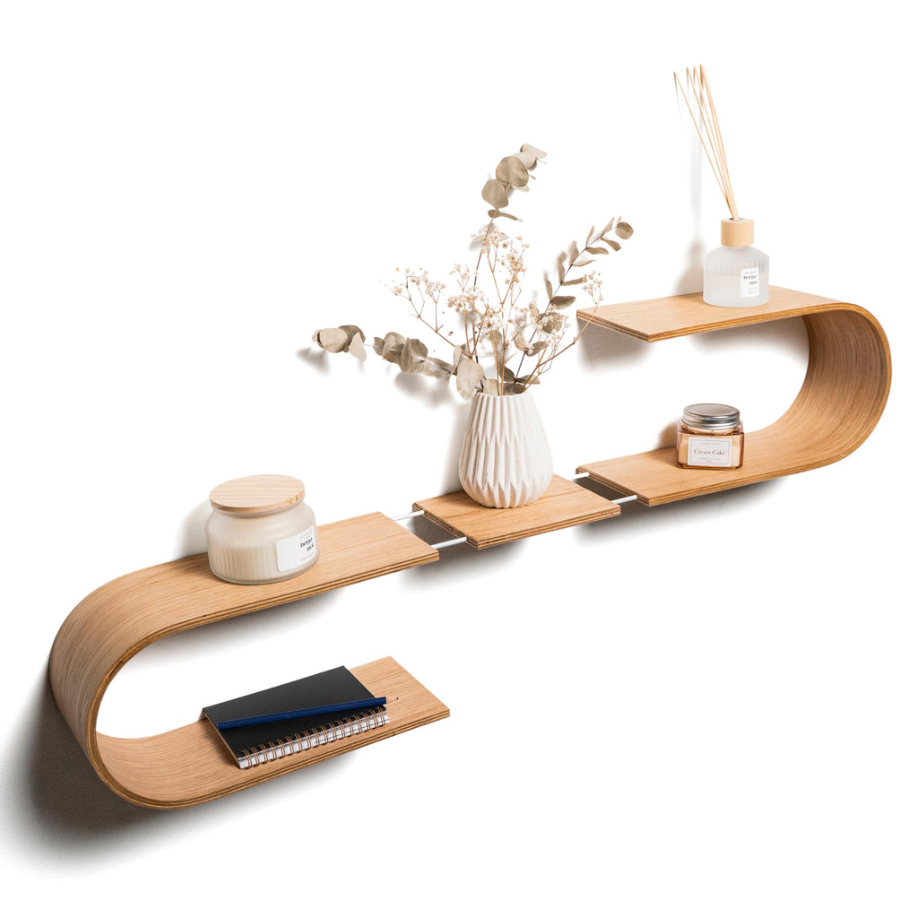 Geometric Oval Floating Wall Shelf