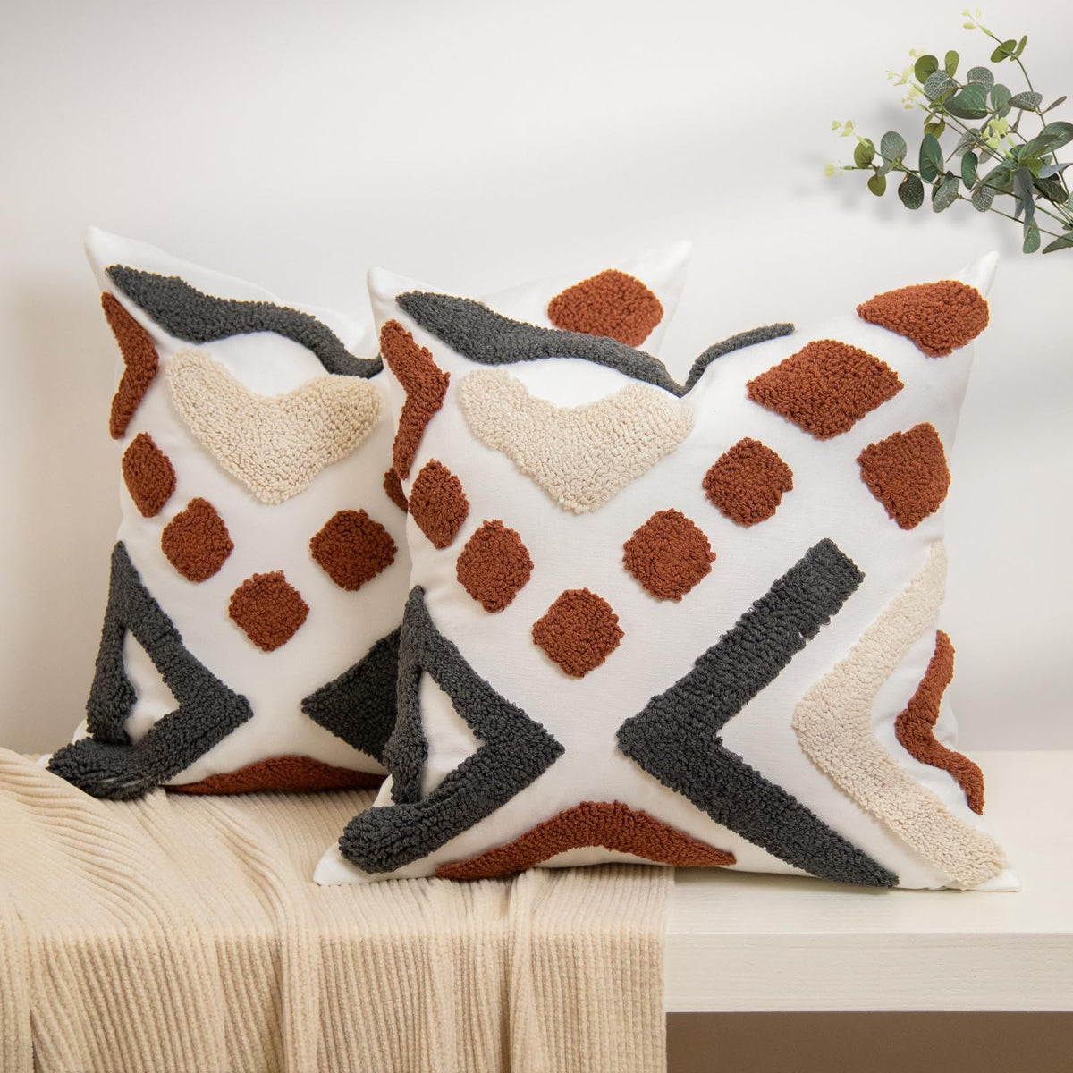 Tufted Jacquard Pillow Covers