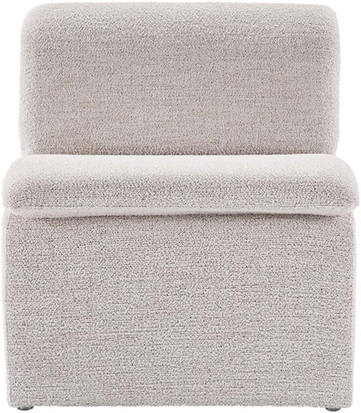 MAKLAINE Boucle Fabric Upholstered Armless Accent Chair