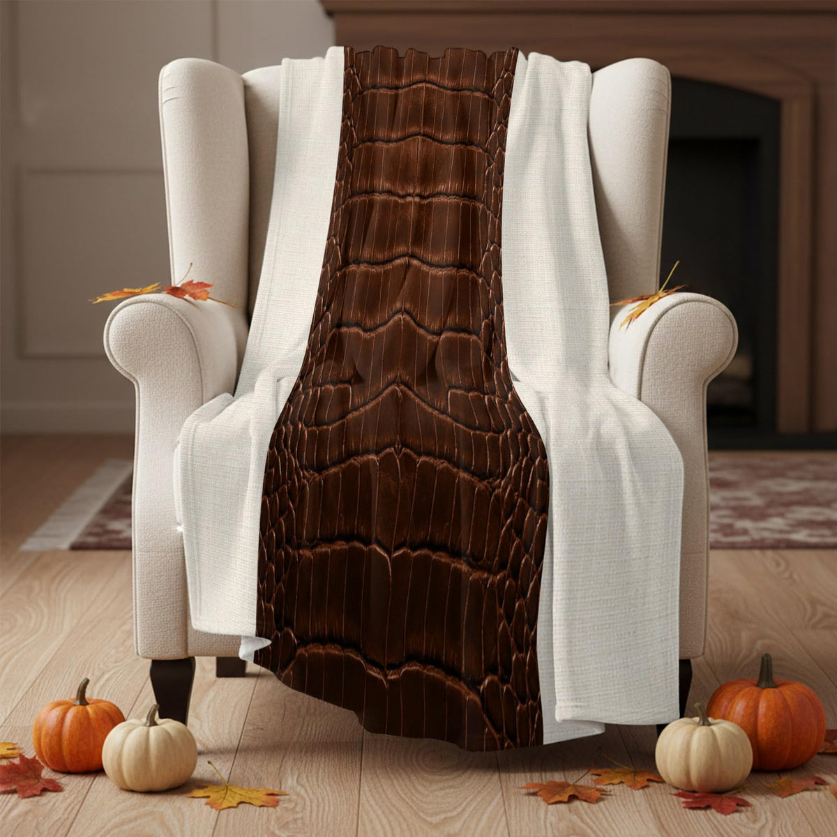 Western Cow-Print Flannel Throw Blanket