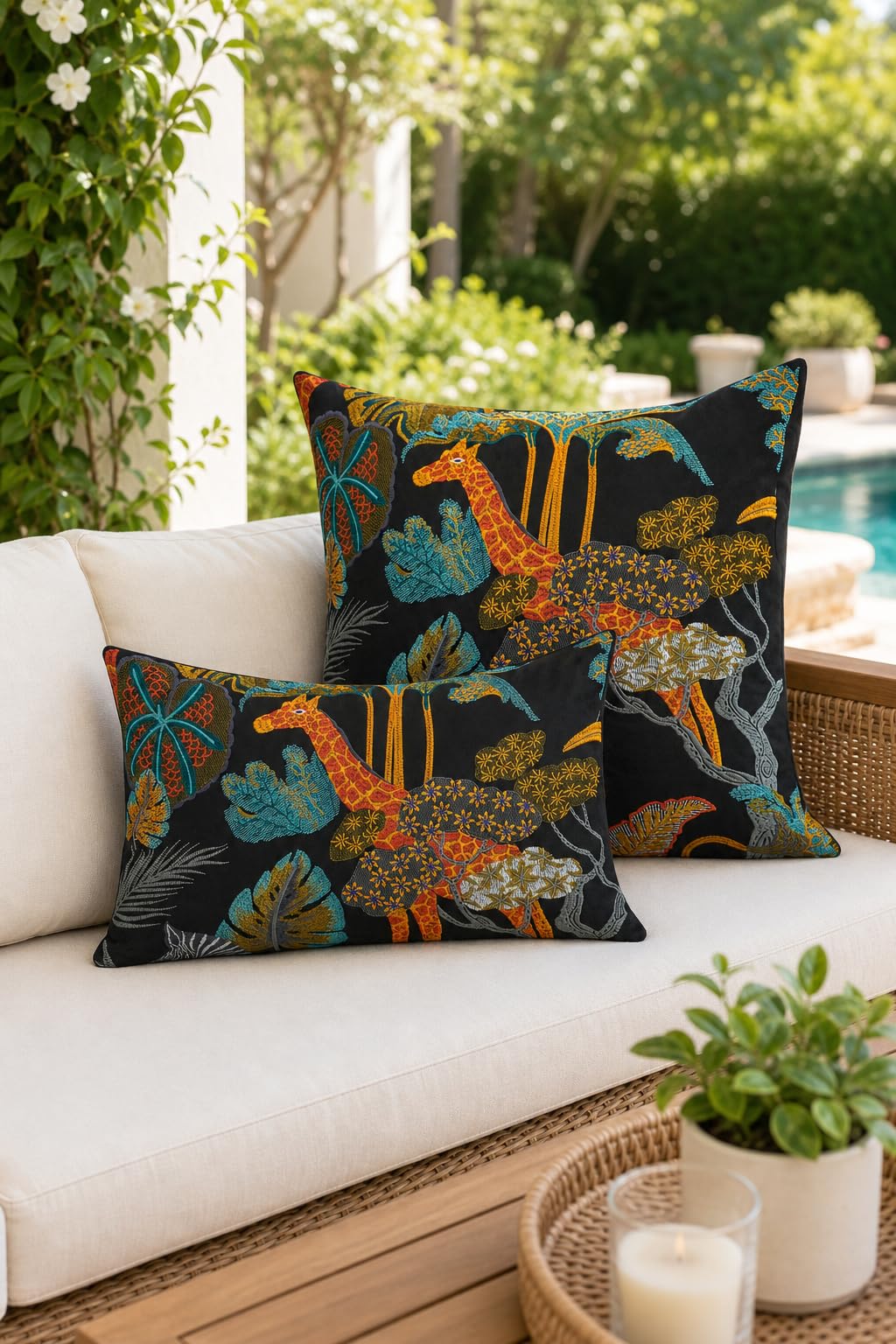 Giraffe Print Indoor/Outdoor Pillow Cover