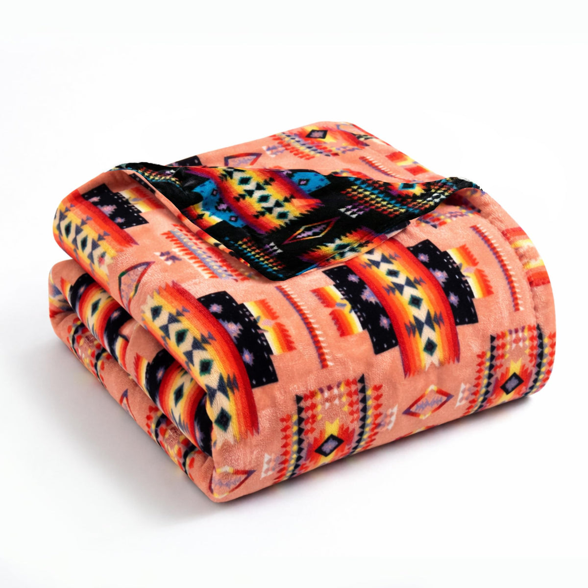 Sacred Thread Aztec Blanket Fleece, Western Blanket (Coffee Flannel) (King)