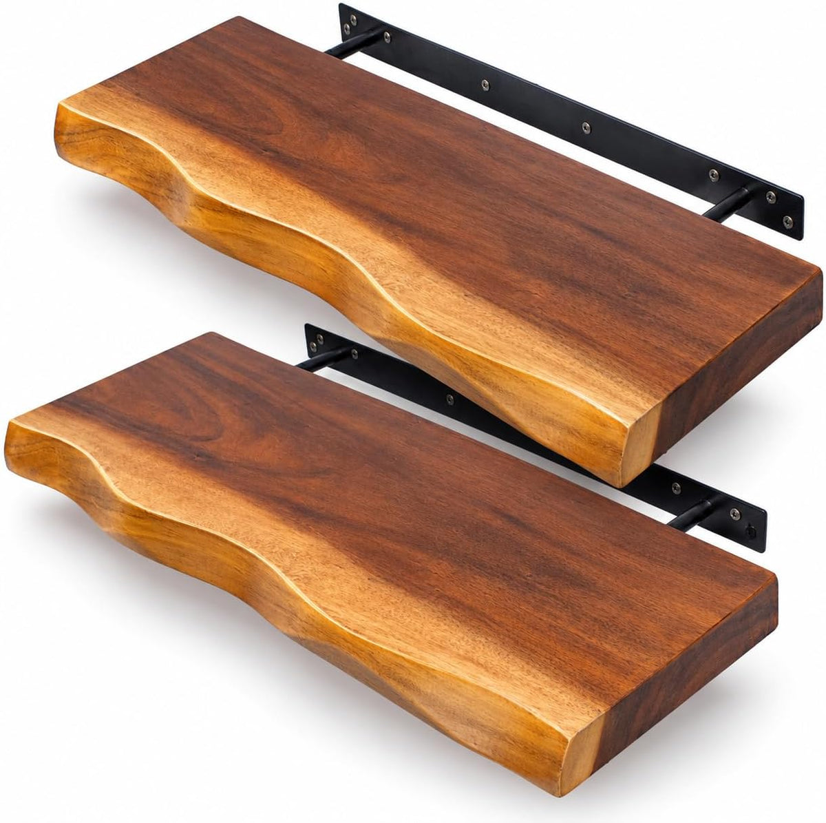 Live-Edge Floating Shelves – Set of 2