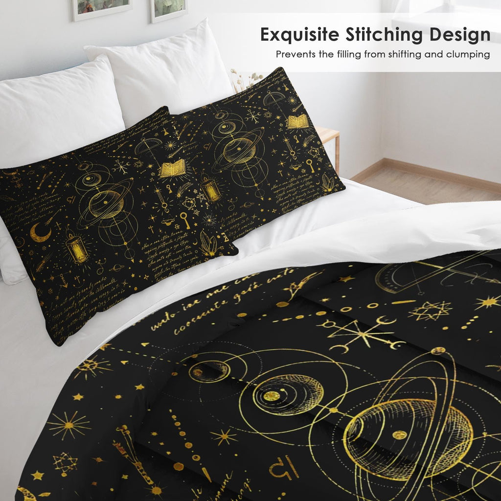 Pamnest Queen Comforter Set, 3 Pieces African Floral Bedding, All Season