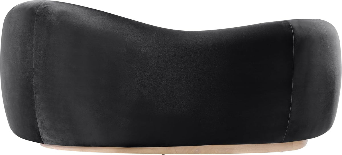 Meridian Gustavo Art Deco Velvet Loveseat