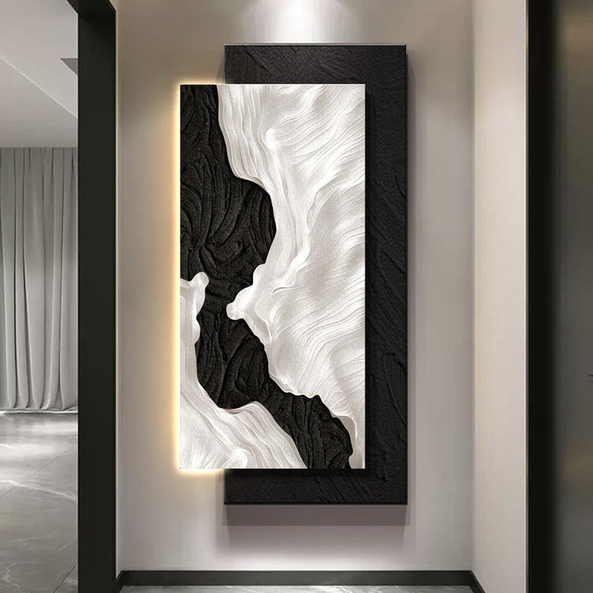 3D Textured Sandstone LED Wall Art