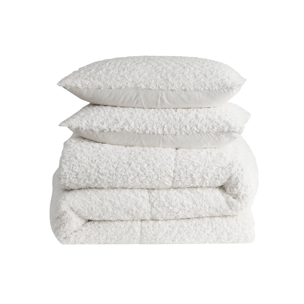 King Size Comforter Set 3 Piece Animal Faux Fur Ultra Soft Bedding Collection with
