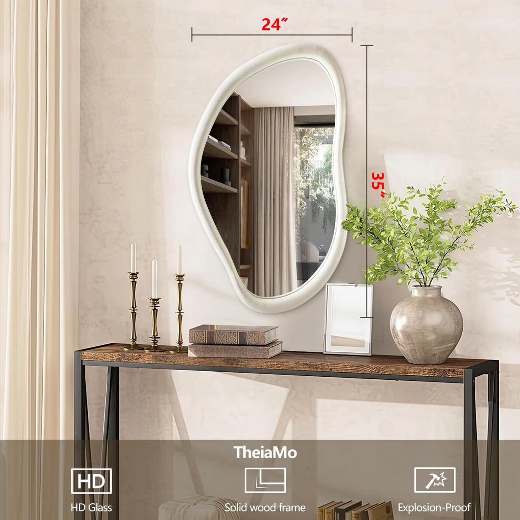 Irregular Wood-Framed Wall Mirror Collection