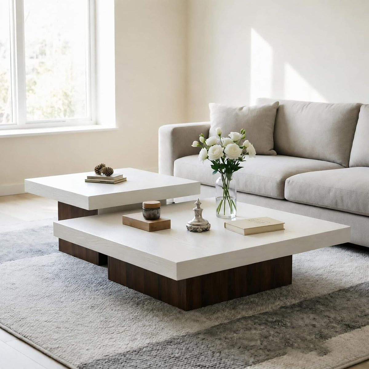 Square Nesting Coffee Table Set