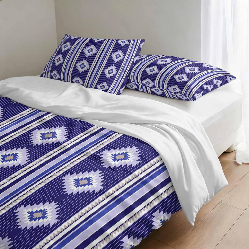 3 Pieces Duvet Cover Queen Bedding Sets Western Ethnic Brown Geometric Luxury Soft