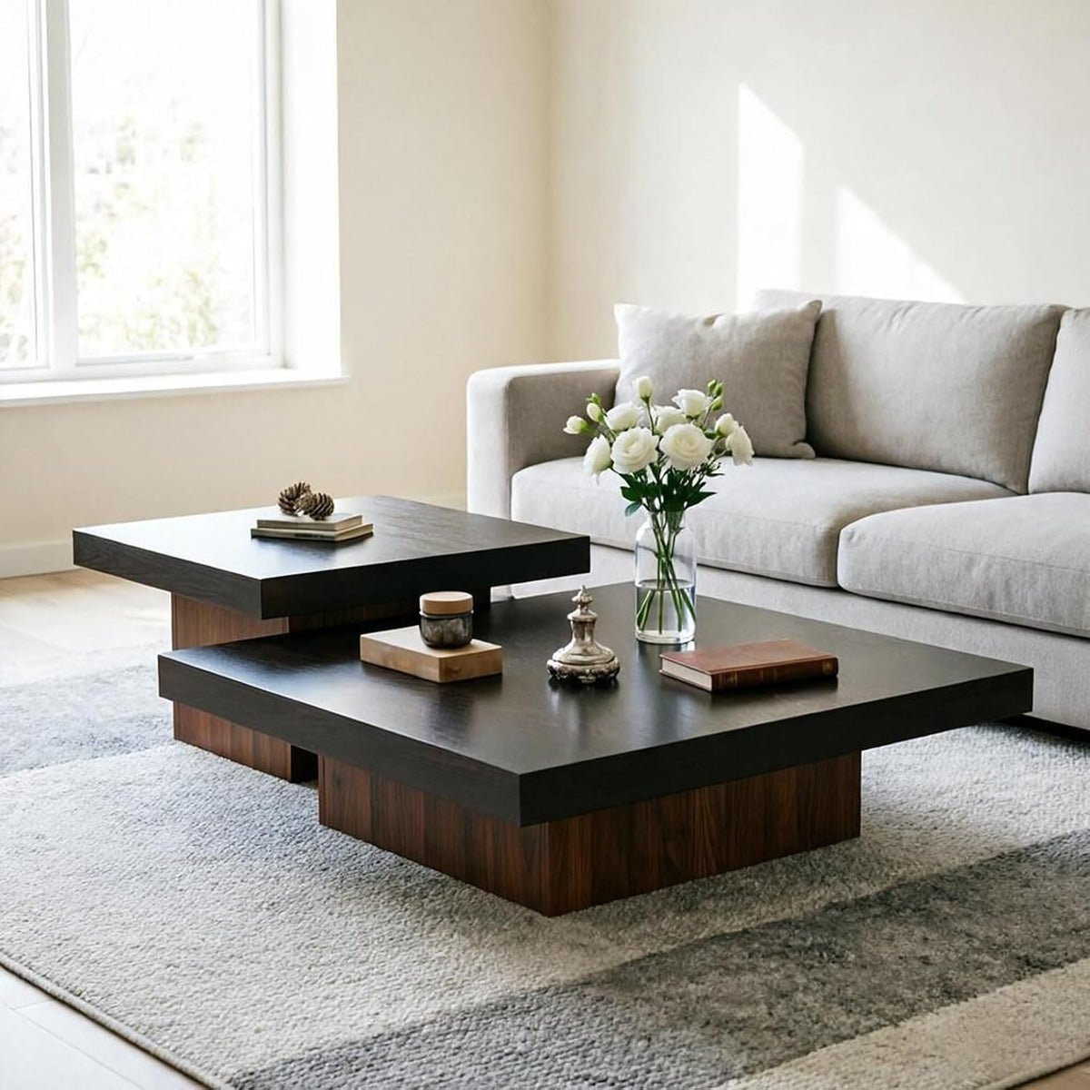 Square Nesting Coffee Table Set