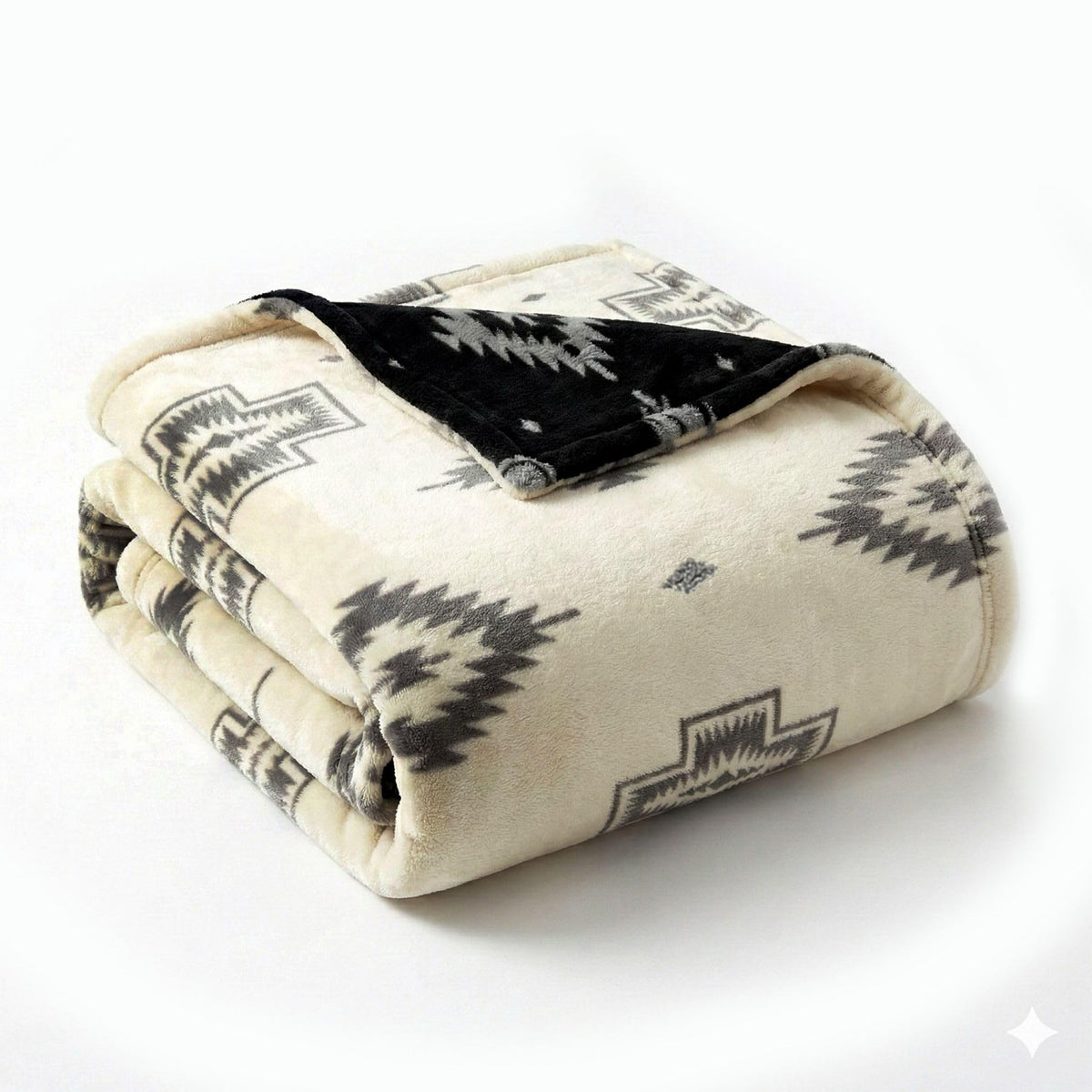 Sacred Thread Aztec Blanket Fleece, Western Blanket (Coffee Flannel) (King)