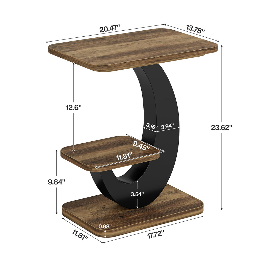 Two-Tier Narrow Side Table