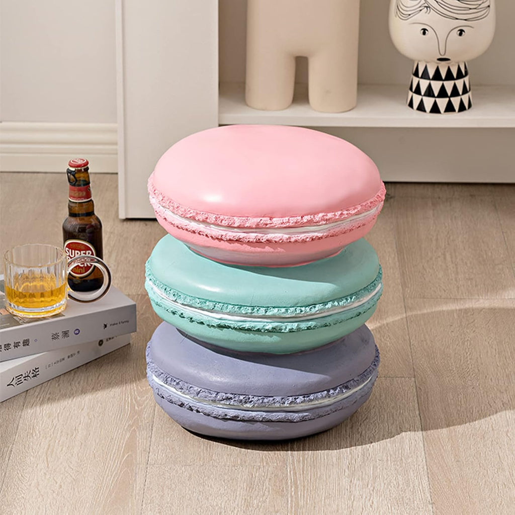 Cute Doughnut Food Stool Hand Painted Resin Shoe Changing Seat