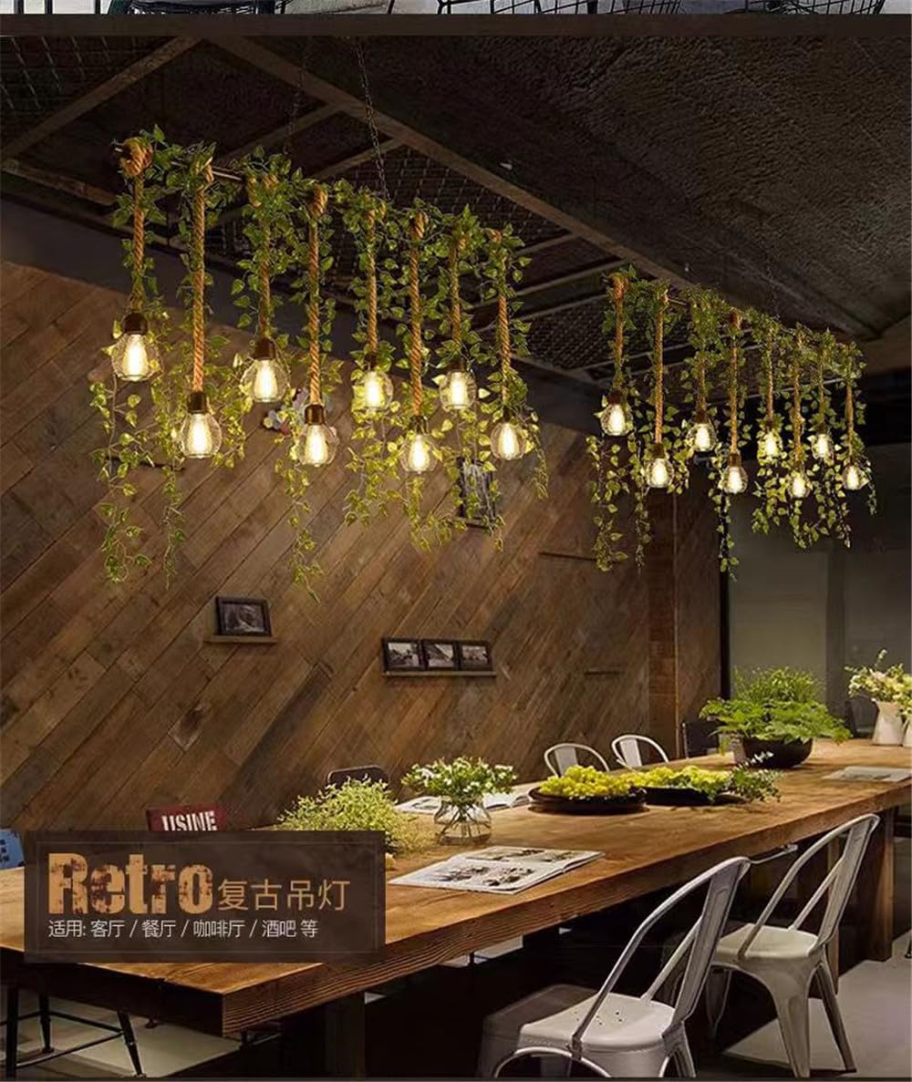 American Pastoral Restaurant Pendant Light LED Retro Creativity Hemp Rope Music