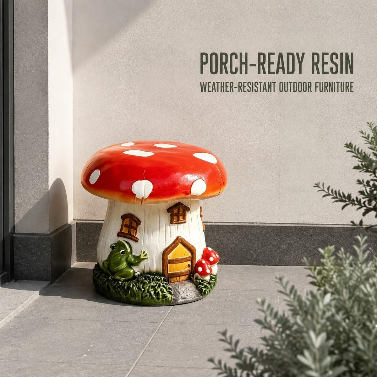Corn Cob Plant Stand Indoor and Outdoor Resin Garden Stool Drum Seat Accent