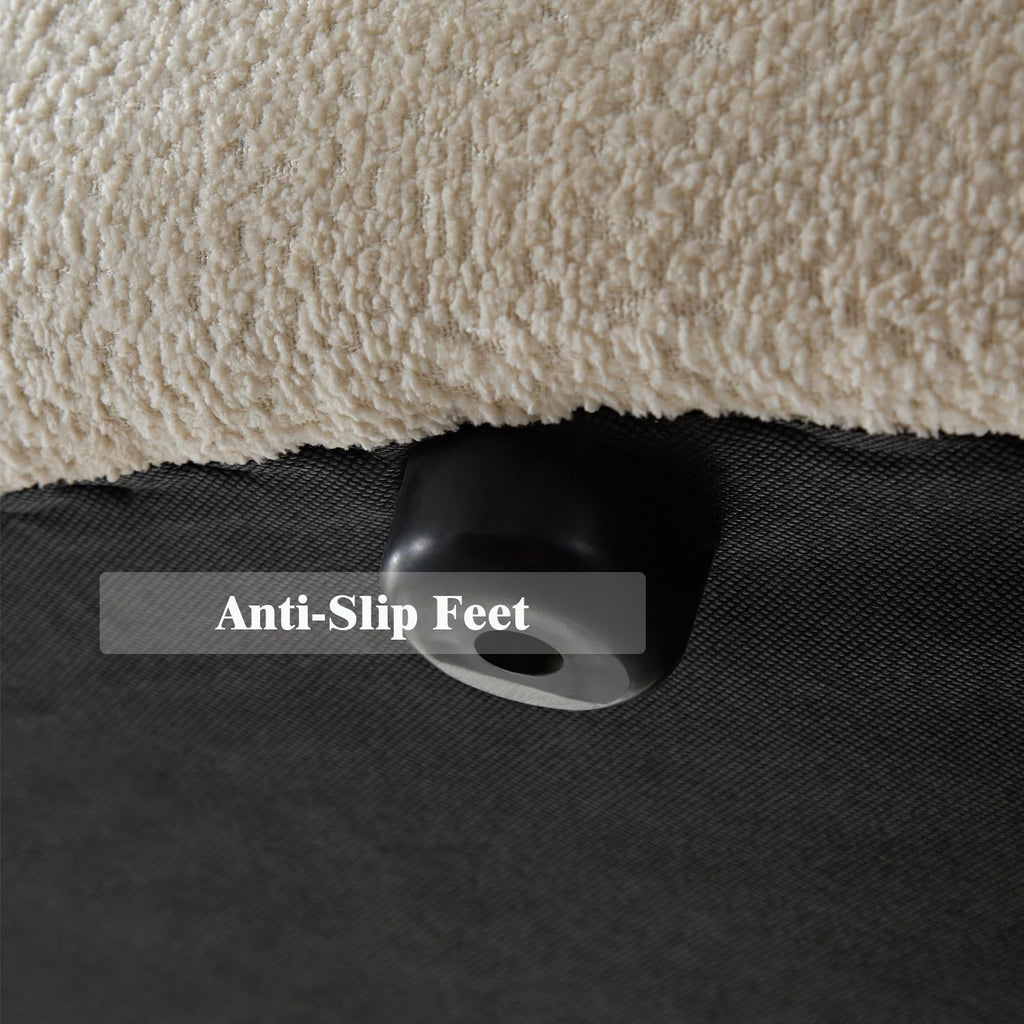 Curved Sofa with Two Pillows
