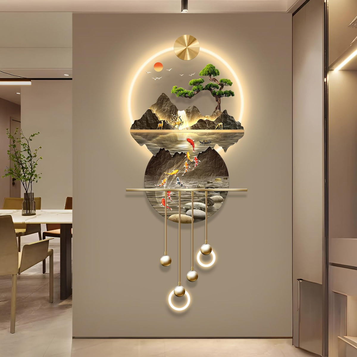 Large 3D LED Wall Art Sculpture