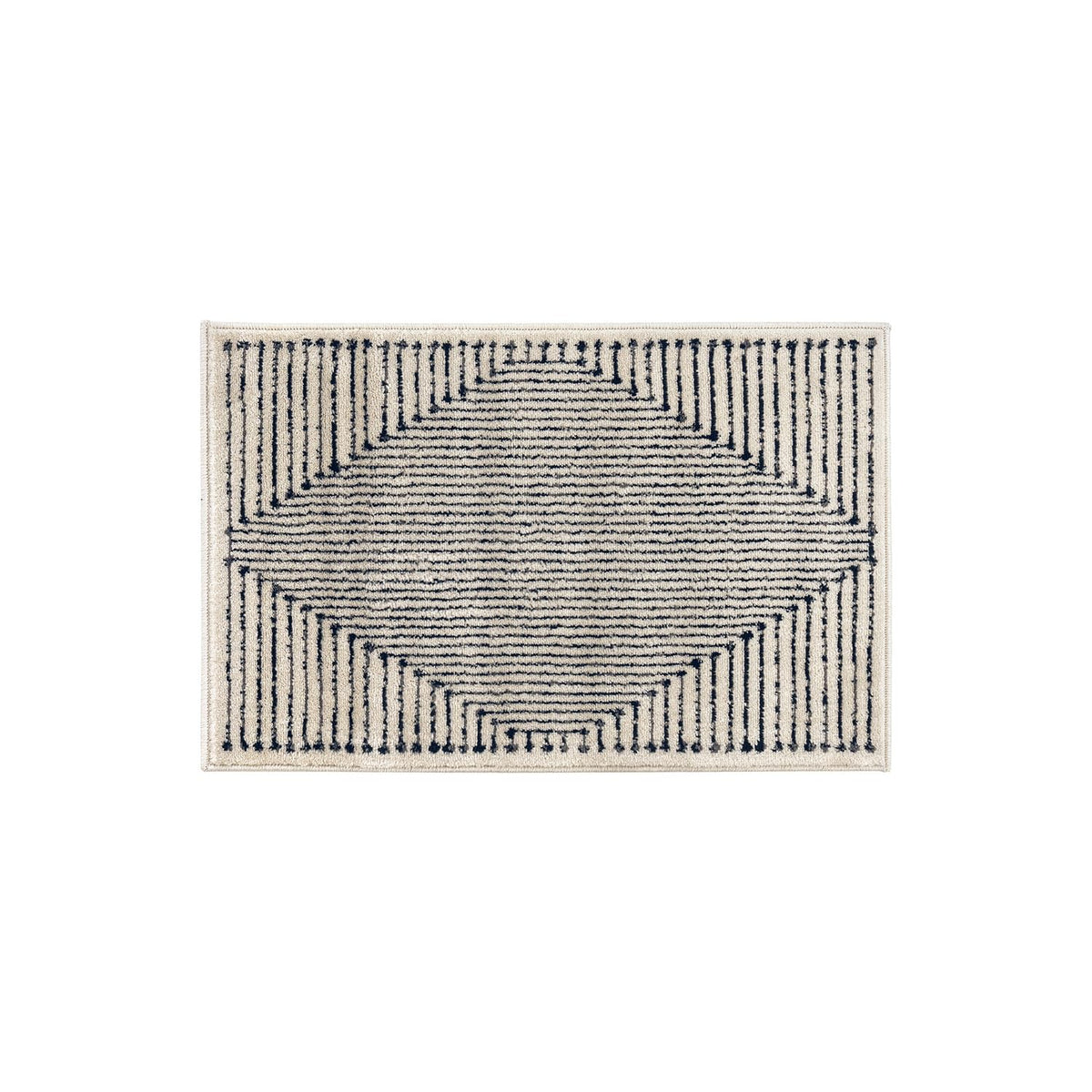 Rugshop Contemporary Bohemian Stripe Area Rug 7'10" x 10' Black