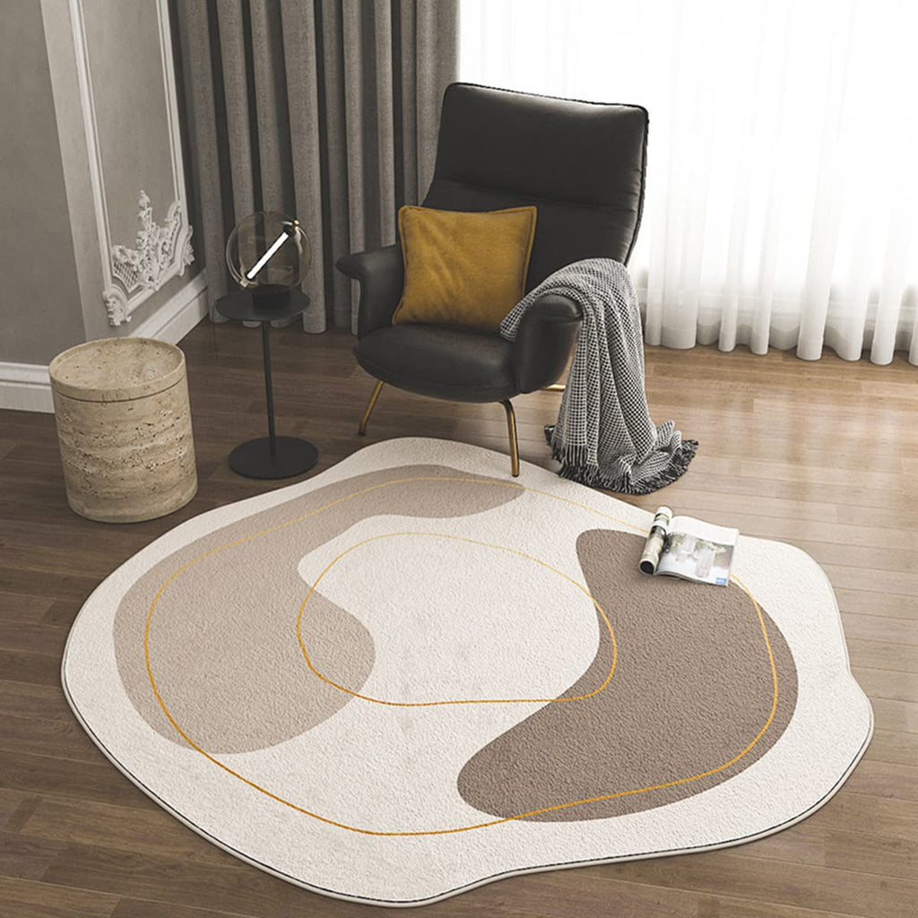 Soft Wool Modern Abstract Area Rugs for Living Room