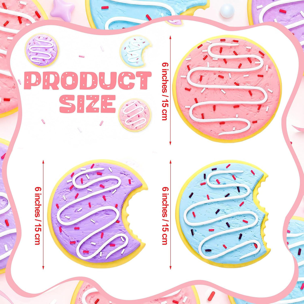 Three-Dimensional Sprinkle Cookie Wall Art Set