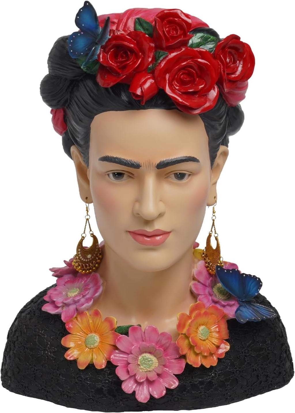 Artistic Frida Kahlo-Inspired Resin Bust Sculpture