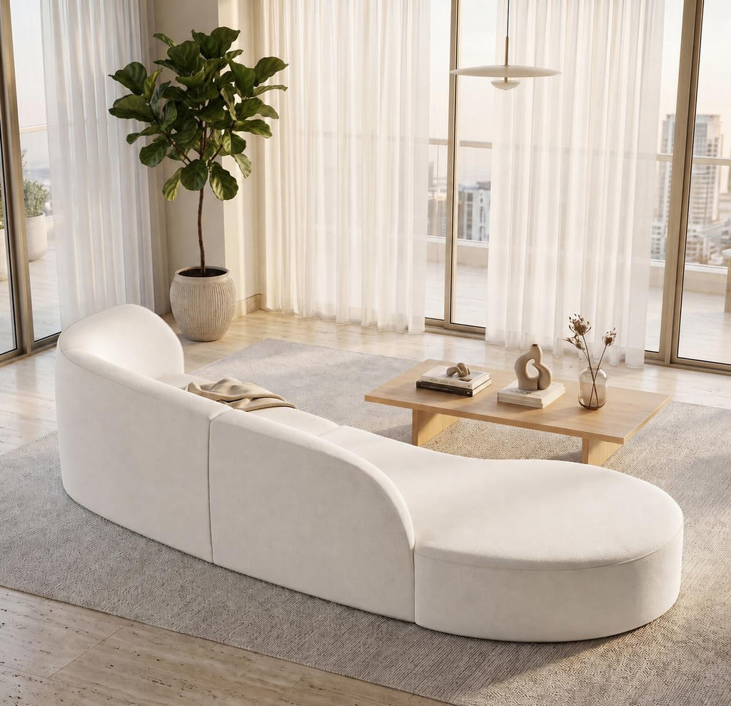 110 Inch Sectional Sofa with Deep Seat Right