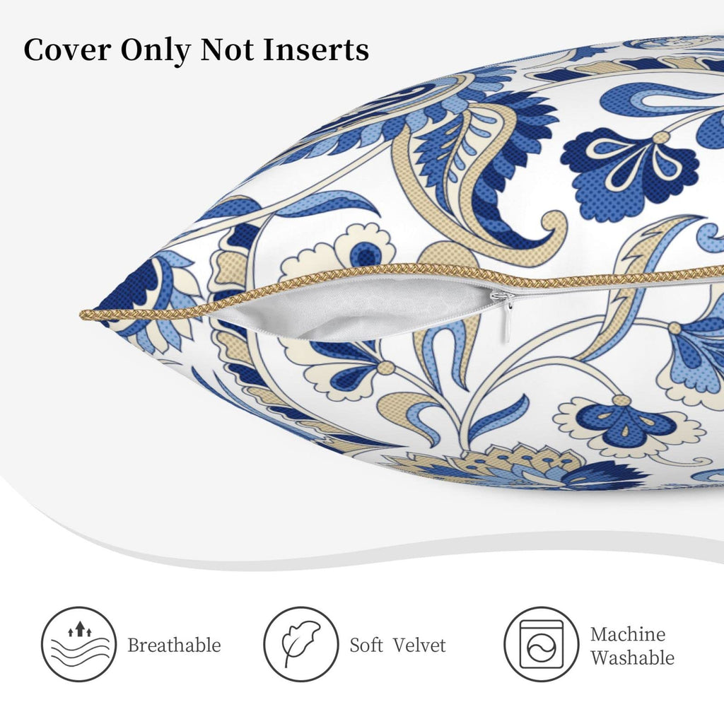 Velvet Animal & Floral Print Pillow Covers