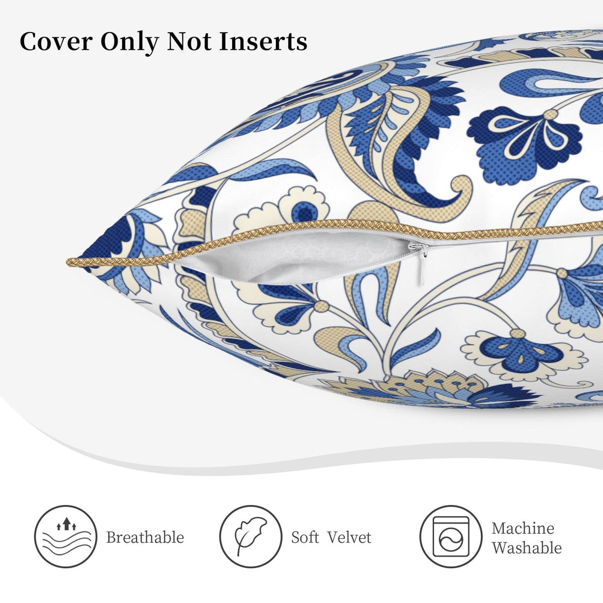 Velvet Animal & Floral Print Pillow Covers