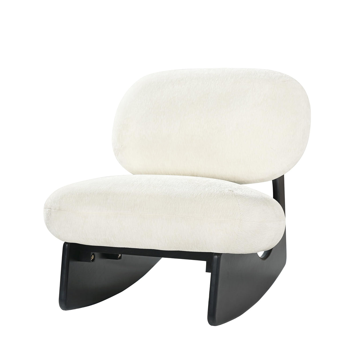 Merax Modern Rocking Chair Accent Glider Chair, Dark Brown